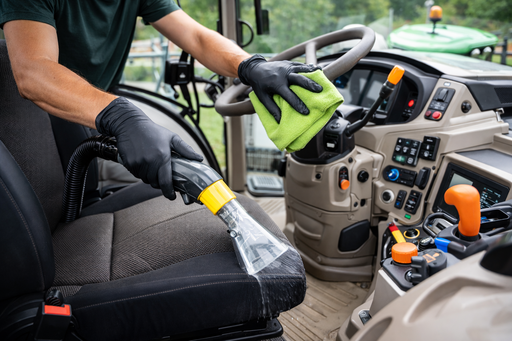Nettoyage intérieur tracteur